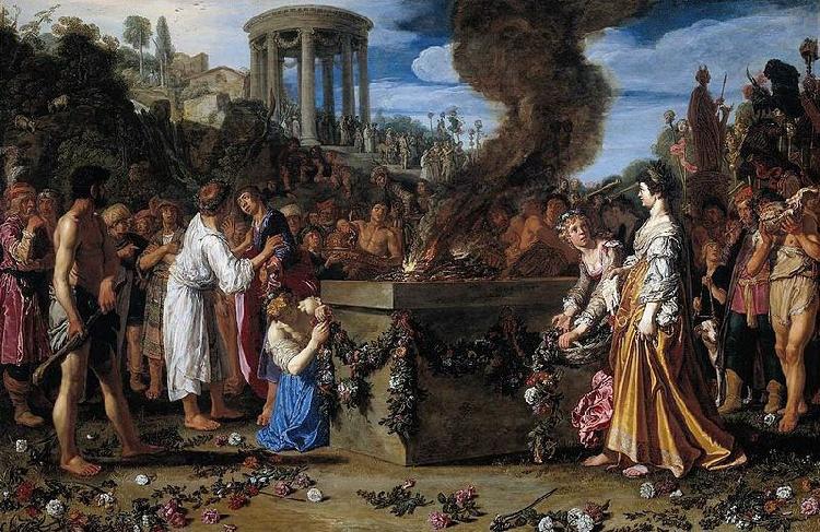 Pieter Lastman Orestes and Pylades Disputing at the Altar. oil painting image